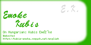 emoke kubis business card